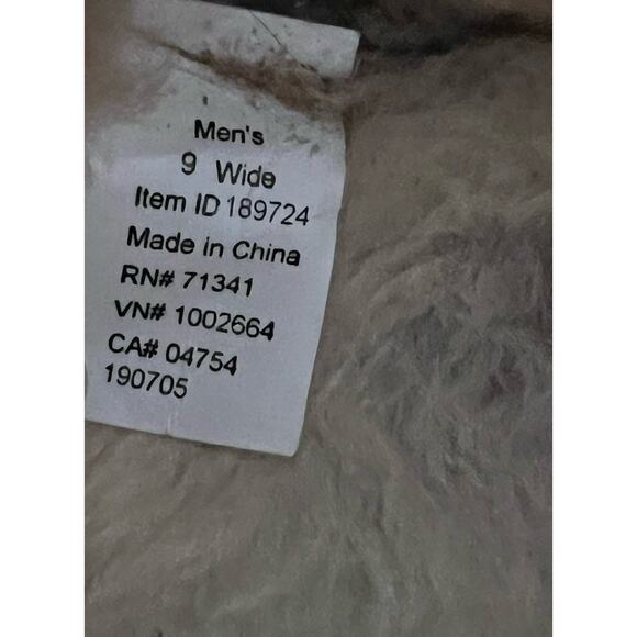 LL Bean Mens 9 Wide Wicked Good Slippers Suede Shearling Bootie Mocs - Picture 10 of 10